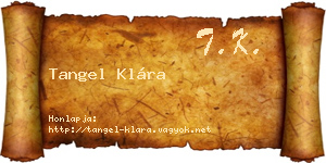 Tangel Klára névjegykártya